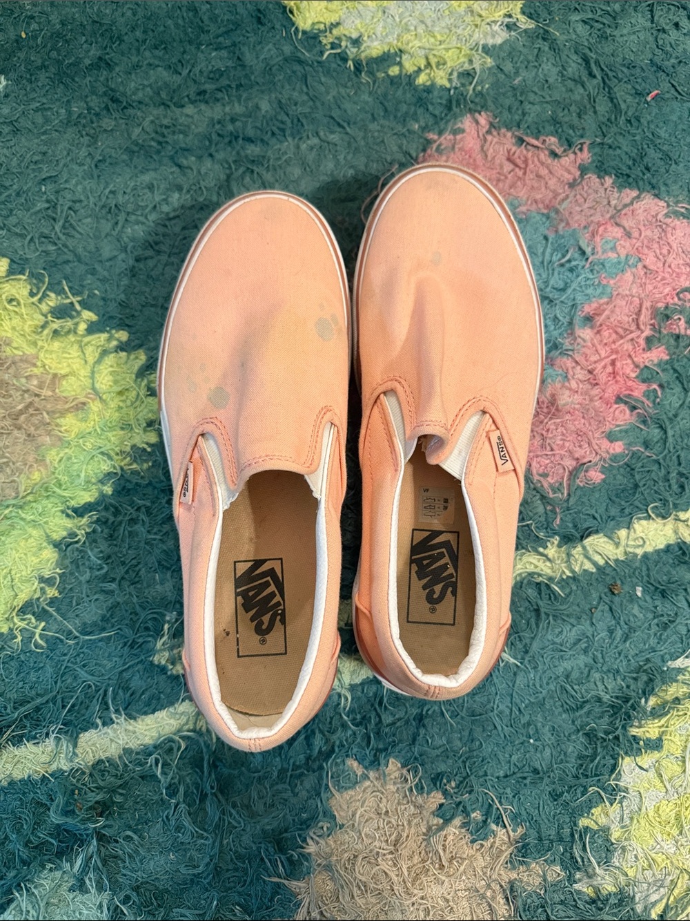 Vans womens Slip-On Canvas Shoes. Stacked platforms  - Pink